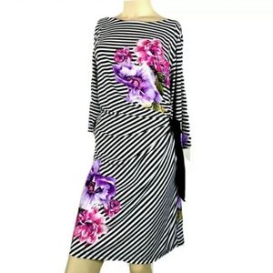 SHELBY & PALMER Striped Floral dress Size 3X WP